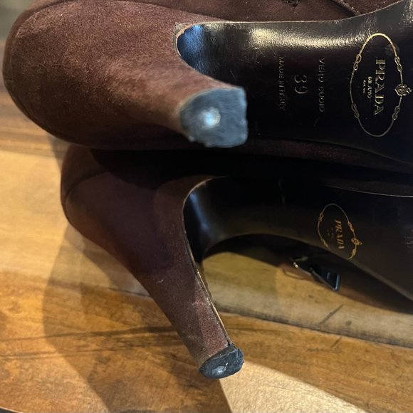 Brown Suede Prada Boots - Picture 5 of 5